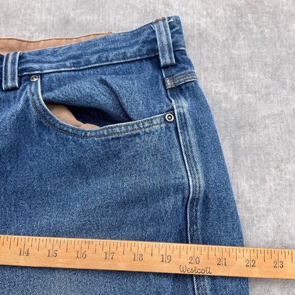 Duluth Jeans Men 36W x 36L Blue‎ Denim Gusset Straight Leg Work Chore Cotton - Picture 7 of 12